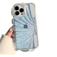 thumbnail image 1 of for iPhone Case,Cute Glitter Sparkle Sparkly Star Clear 3D Shell Frame Silicone Camera Lens Protection Soft Shockproof Phone Case (Blue,iPhone 14 Pro), 1 of 6