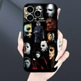 thumbnail image 1 of iPhone Case with Halloween Horror Movie Character Design, Shock-Resistant with Lens Protection, Made of Black TPU, Compatible with iPhone 11, 12, 13, 14, and 15 Pro Max, 1 of 6