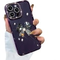 thumbnail image 1 of for iPhone Case,Luxury ElectroPlated Crystal Diamend Rhinestone Glitter Sparkle Sparkly 3D Butterfly Camera Lens Protection Soft Shockproof Phone Case (Purple,iPhone 13), 1 of 6