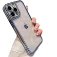 thumbnail image 1 of for iPhone Case,Luxury ElectroPlated Glitter Sparkle Sparkly Rhinestone Frame Love Heart Pattern Bumper Camera Lens Protection Soft Shockproof Phone Case (Blue,iPhone 11 Pro Max), 1 of 6