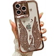 thumbnail image 1 of for iPhone Case,Luxury ElectroPlated Peacock with Camera Lens Kickstand Silicone Camera Lens Protection Soft Shockproof Phone Case (Rose Gold,iPhone 13 Pro), 1 of 6