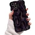 thumbnail image 1 of for iPhone Case,Luxury ElectroPlated Water Ripple Pattern Curly Wave Frame Bumper Camera Lens Protection Soft Shockproof Phone Case (Black,iPhone 12 Pro), 1 of 6