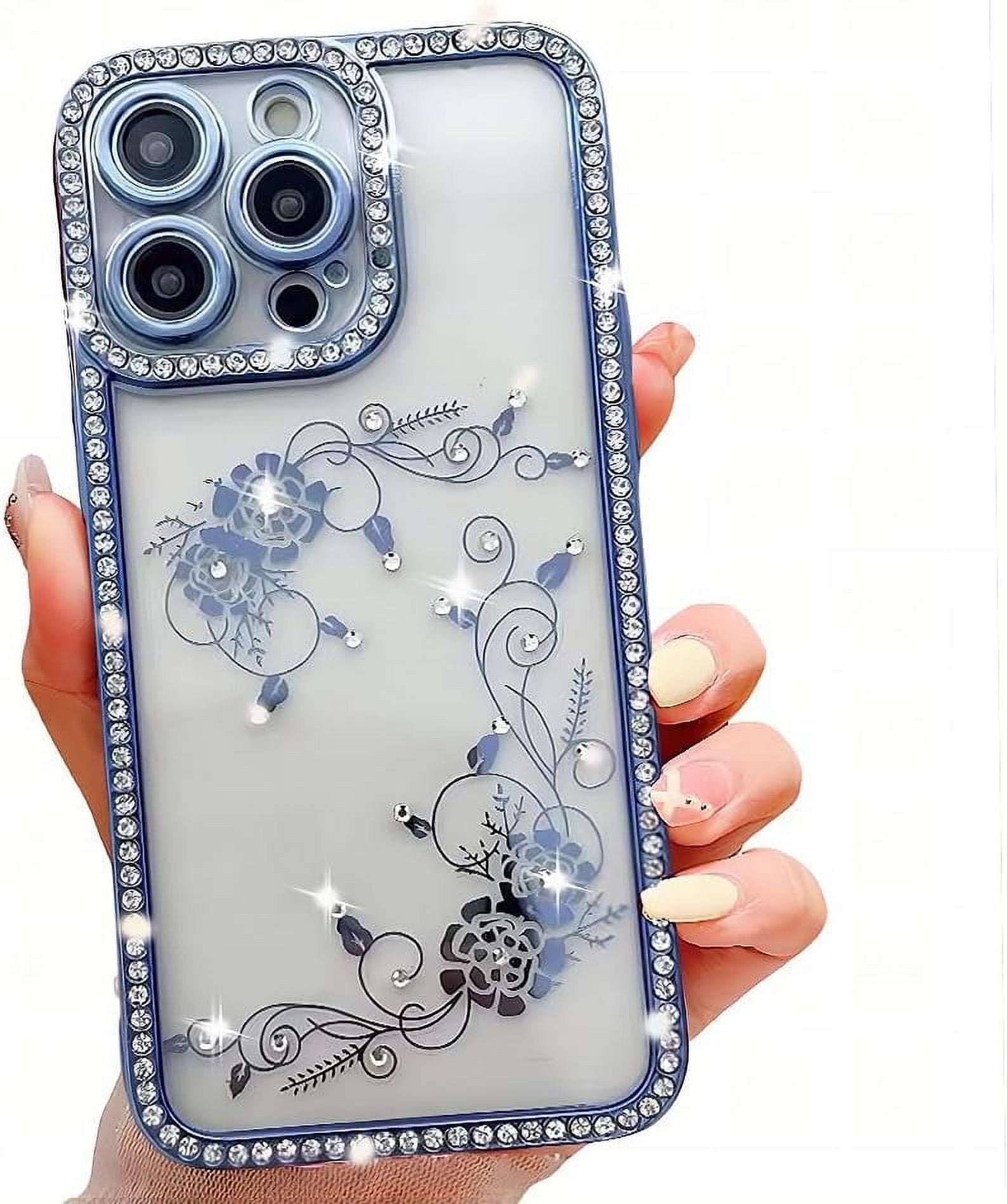 Sheer Crystal Sparkly Iphone 12 Pro Case 3D Winter Sparkle Glitter