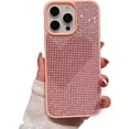 thumbnail image 1 of for iPhone Case,Luxury Glitter Crystal Sparkle Sparkly Love Heart Diamend Bumper Camera Lens Protection Soft Shockproof Phone Case (Pink,iPhone 13 Pro), 1 of 6