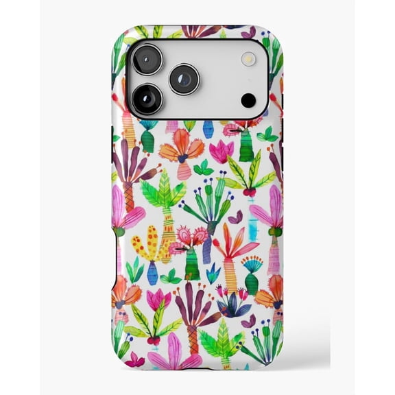iPhone Cases Patterns Jungle tropical garden - Fun palms pattern H848 Premium Durable Case for iPhone 17 16 15 14 13 12 11 Pro Max – Unisex Style