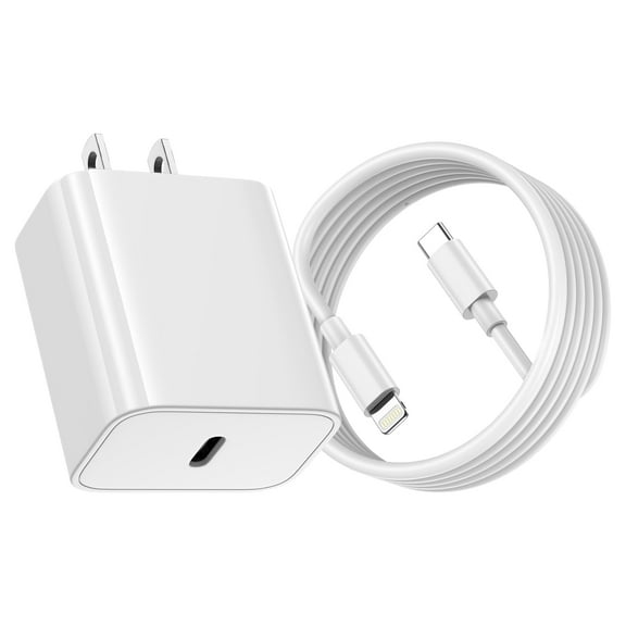 iPhone Charger, 25W PD White Fast Charger Block with 6ft Fast Charging Cables Compatible with iPhone 14/13/12/11