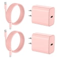 thumbnail image 1 of iPhone Charger, 20W USB C Wall Charger Block-2 Pack with 6ft Fast Charging Cables Compatible with iPhone 14/13/12/11/XS/XR/X/8-Pink, 1 of 6