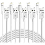 iPhone Charger(3/3/6/6/10FT) 5Pack Fast Charging Cords Compatible with iPhone 14 13 12 11 White