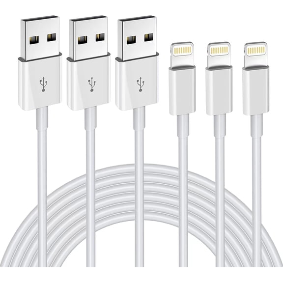 iPhone Charger (3Pack 6FT) USB A to Lightning Cable MFi Certified