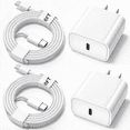 thumbnail image 1 of iPhone Charger 6 FT iPhone Charger Fast Charging 2-Pack 20W USB C Wall Charger with USB C iPhone Charger Cord Compatible with iPhone 14/14Pro Max/iPhone 13/13Pro/12/12 Pro/11/iPad pro, 1 of 3