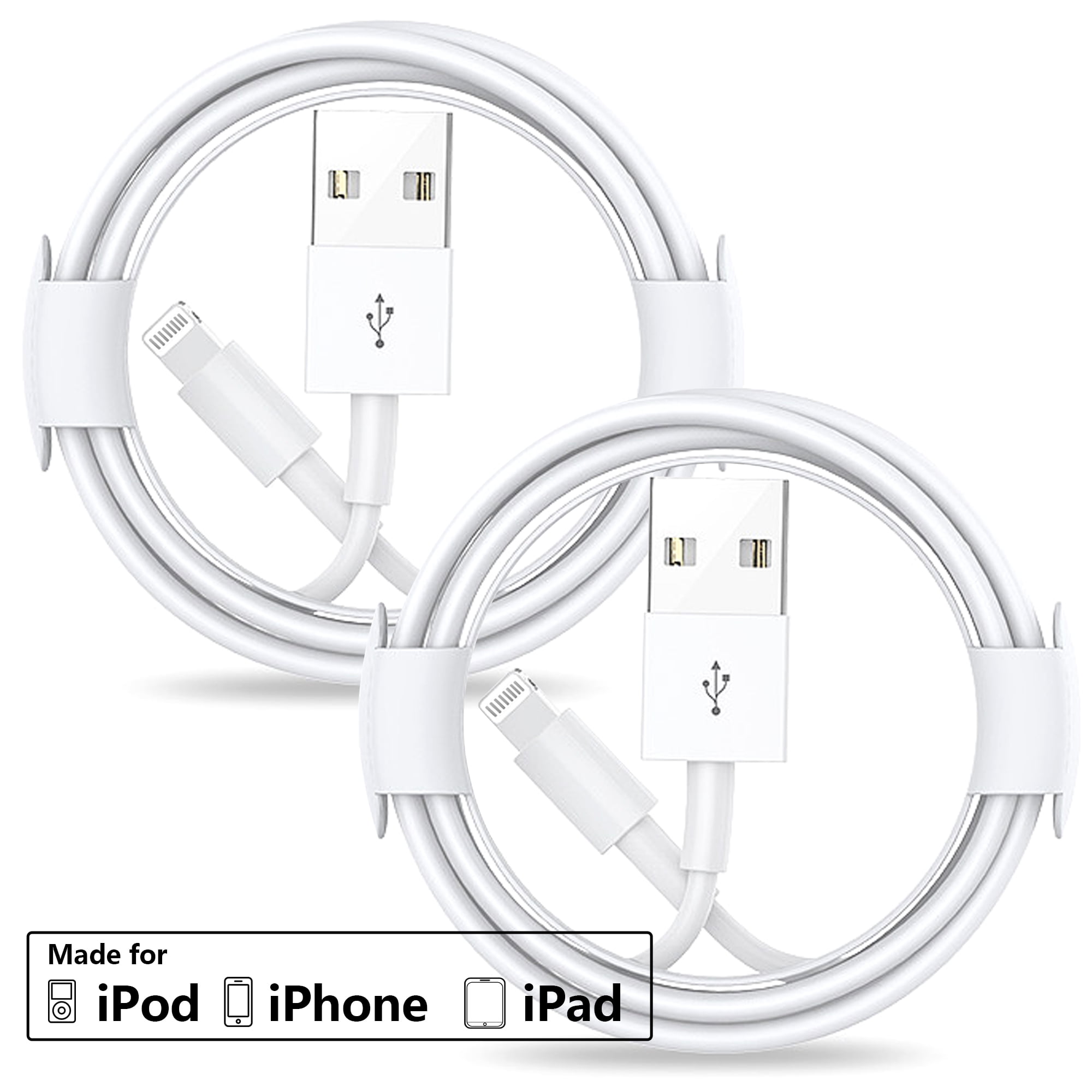 iPhone Charger Apple MFi Certified 2PACK 6FT USB to Lightning Cable