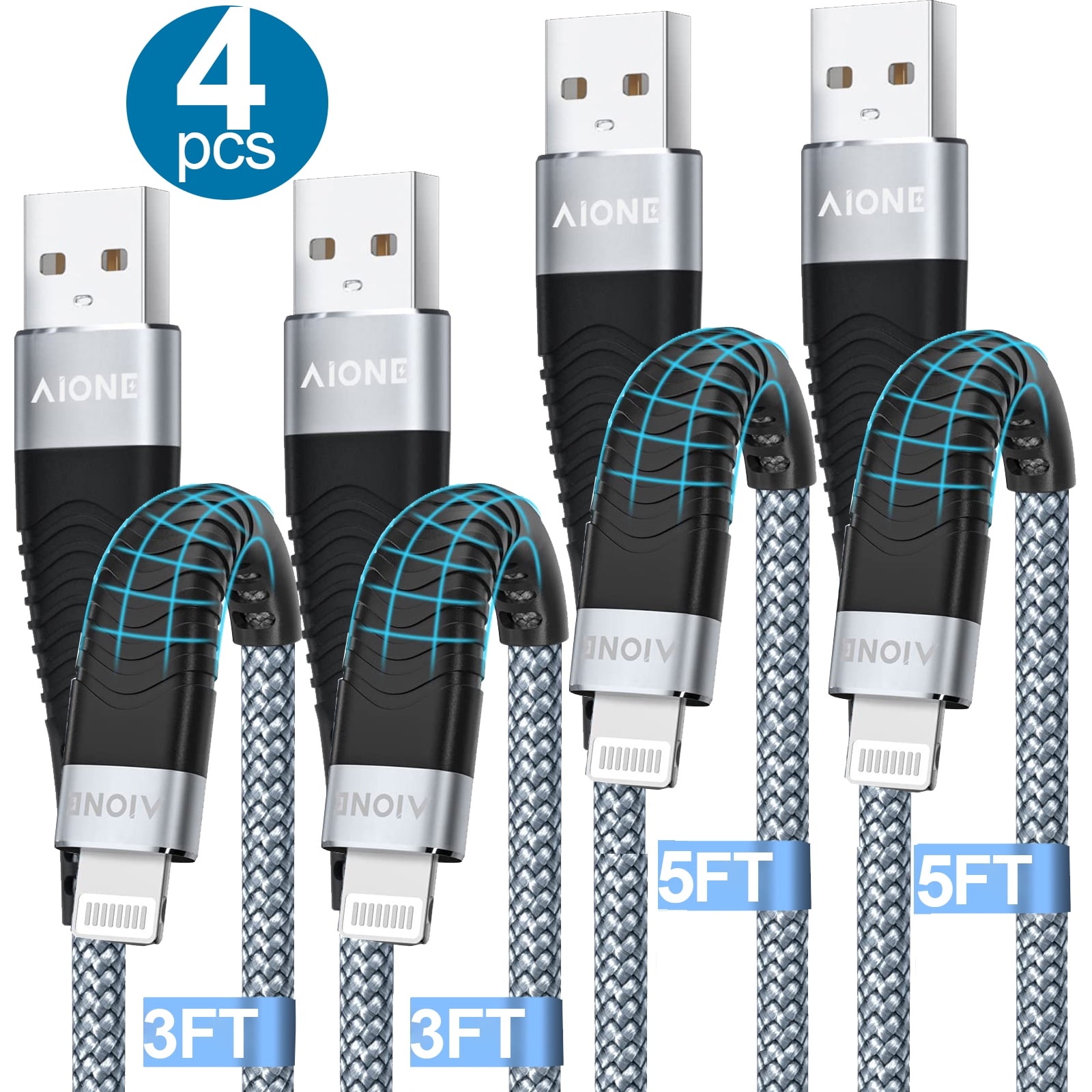 Cable USB Apple Lightning charge rapide iPhone iPad - All4iphone