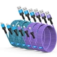 thumbnail image 1 of iPhone Charger Cable,6Pack Nylon Braided USB A to Lighting Charge Cords 10FT iPhone Power Cords 3A High Speed Data Sync Cable Fast Charging Wire USB Lighting Cable 10FT Compatible with iPhone/iPad, 1 of 8