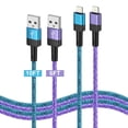 thumbnail image 1 of iPhone Charger Cable,Zacenei 2Pack Nylon Braided 6FT USB A to Lighting Charge Cords 10FT 3A High Speed Data Sync Fast Charging Wire USB Lighting Cable 6/10FT Power Cords Compatible for iPhone/iPad, 1 of 8