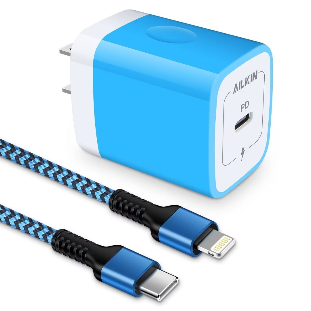 iPhone Charger,Charger Block with Lightning Cables 10ft Charging Cords,USB C Charger Adapter