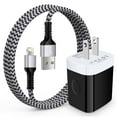 thumbnail image 1 of iPhone Charger,Charger Block with iPhone Charging Cables 3ft Charging Cords,USB Charger Adapter 3.1A Dual Port Fast Charging Station Power Base Charger Blocks Compatible for iPhone Wall Charger Plug, 1 of 8