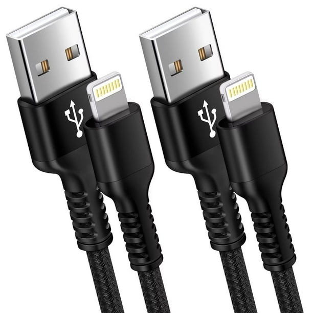 HAOANO 2Pack iPhone Charger Cable10FT,Nylon Braided Phone Charger