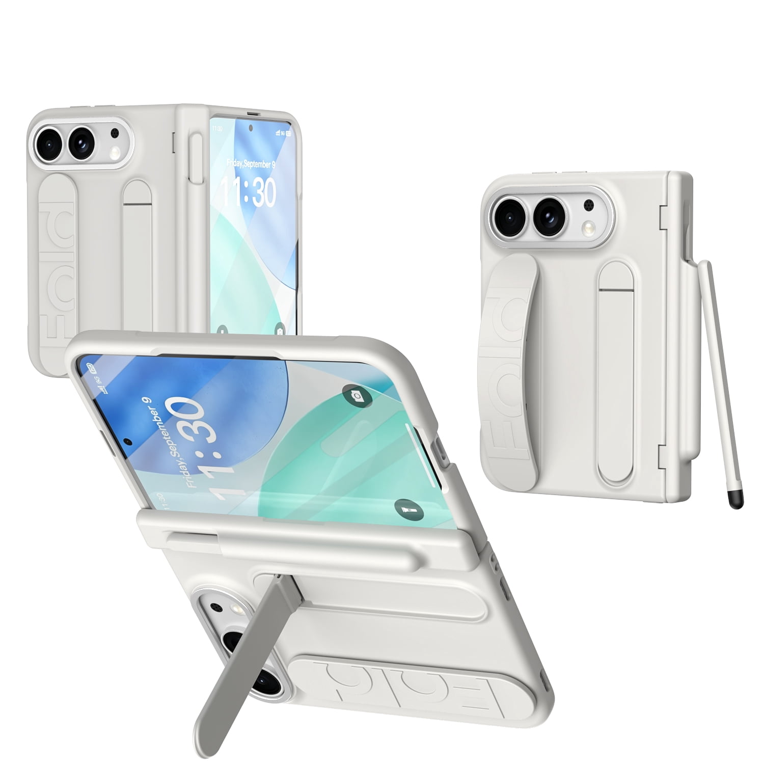 for iPhone Duo Case with Integrated Kickstand & Soft Silicone Wrist ...