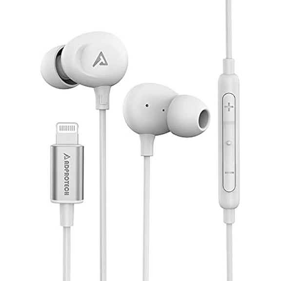 iPhone Earbuds for iPhone Headphones MFi Certified Compatible for iPhone with Microphone Volume Control for iPhone 14/13/12/11/Pro Max/Xr/Xs Max/X/8, iPad or iPod touch with lightning port White