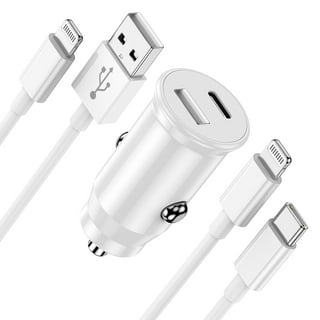 Retractable Car Charger, Fast Charge 3.1A 47W, Retractable Cables (3Ft) and  2 USB Ports Car Charger Adapter, Compatible 