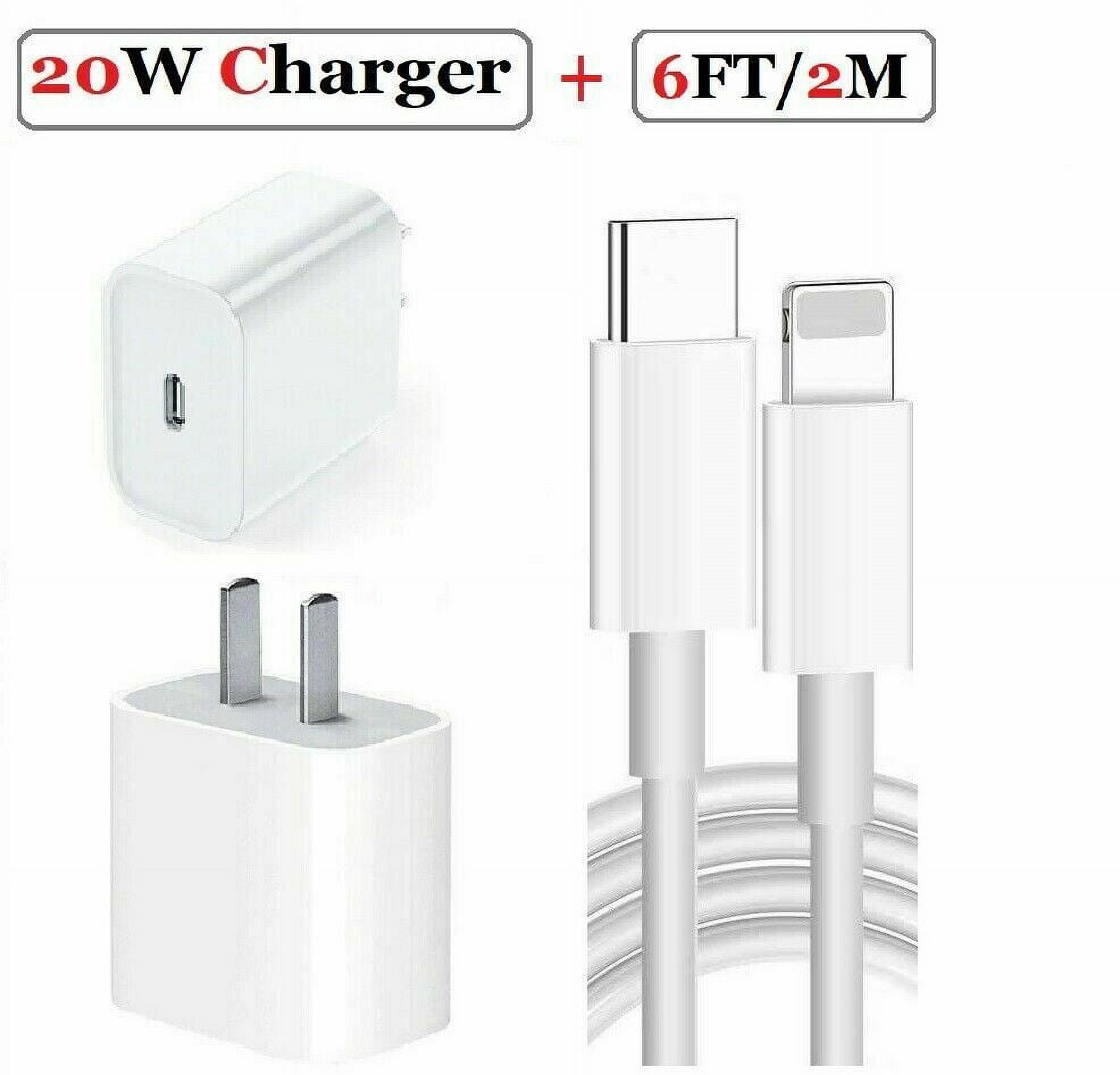 iPhone Fast Charger 20w & 6 FT Charging Cable and USB C type Wall Charger PD Power Adapter