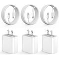 iPhone Fast Charger, 3 Pack [Apple MFi Certified] PD 20W Type C Fast