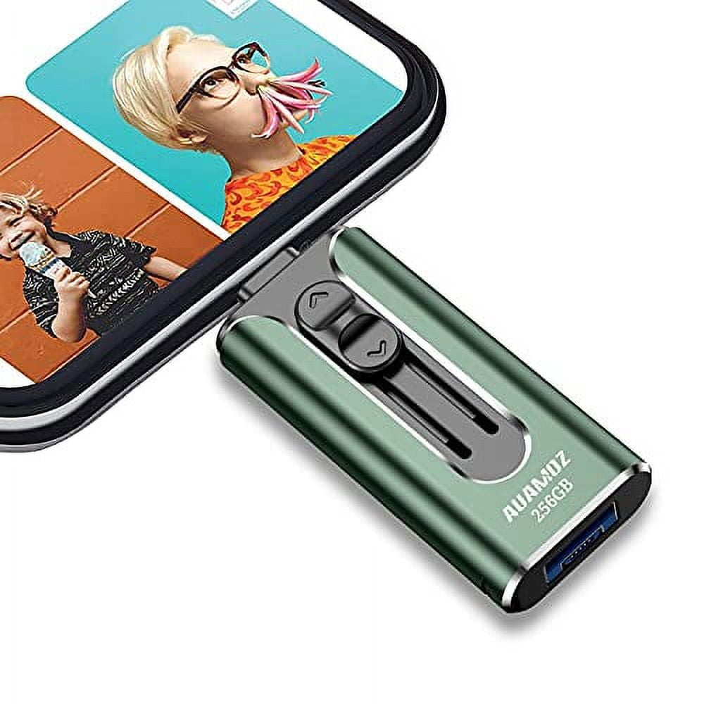 AUAMOZ 128GB Photo Stick for iPhone Flash Drive, iPhone USB Memory Stick  Thumb Drives High Speed USB Stick External Storage Compatible with
