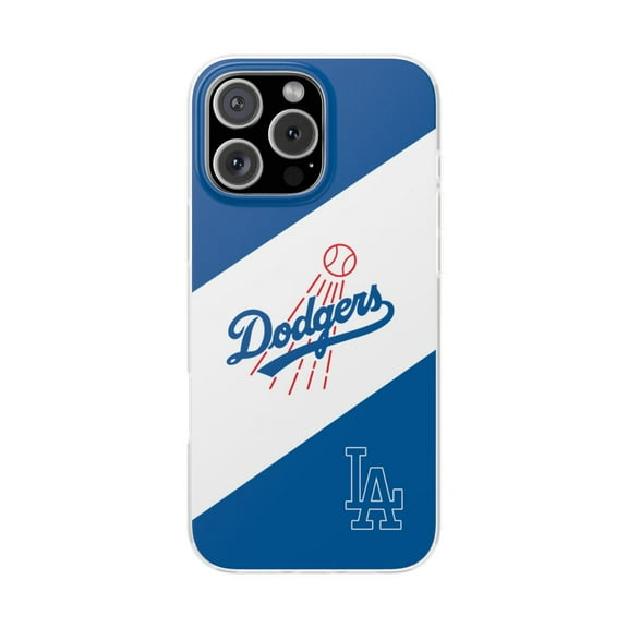iPhone Flexible Case Dodgers Logo Los Angeles American Baseball Sports Fan - iPhone 16 Pro Max