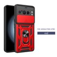 thumbnail image 1 of for Google Pixel 8 Pro Case, with Ring Kickstand and Camera Protection,Heavy Duty Protective Shockproof Protective Rubber PC Phone Back Cover for Google Pixel 8 Pro - Red, 1 of 9