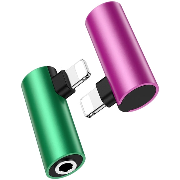 iPhone Headphone Adapter,2Pack iPhone Aux Dongle Cord iOS to 3.5mm Female Headphone Jack Adapter Right Angle Converter Earbuds Splitter Adaptor Audio Jack Cable Compatible with iPhone 14 13 Pro Max