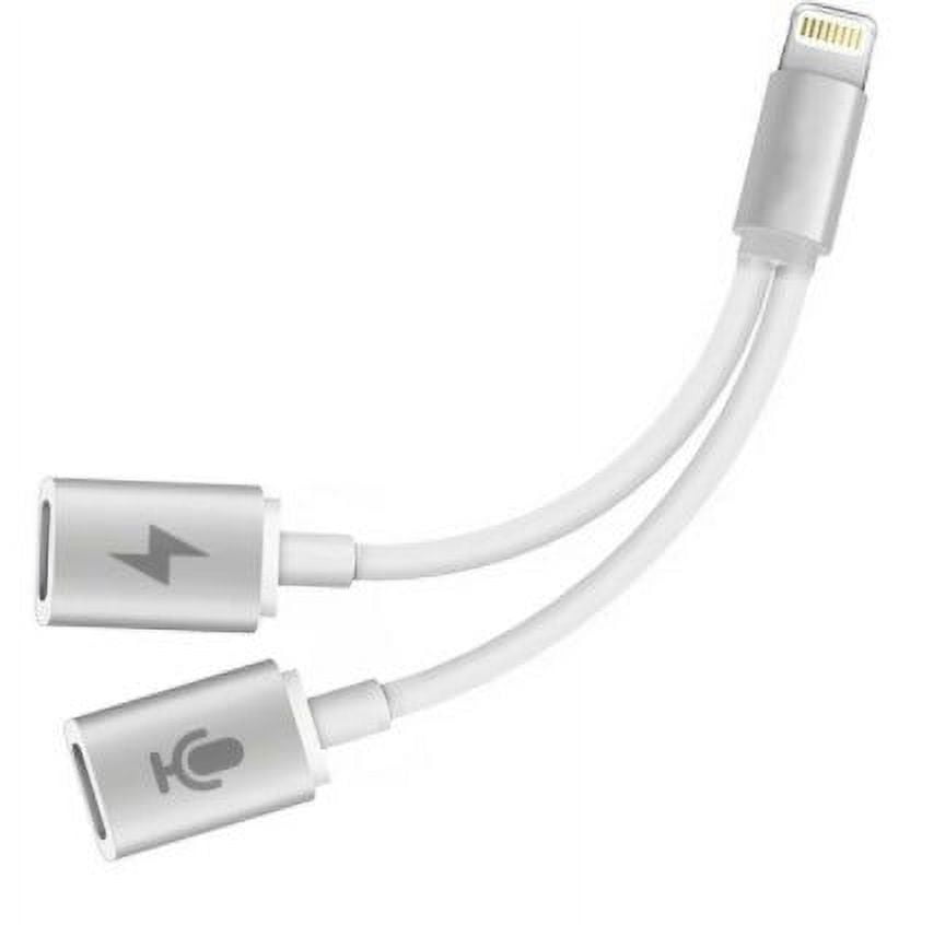 iPhone Headphone Adapter, Dual Port Cable Splitter, Charger Audio Jack Adapter for iPhone X/8/8