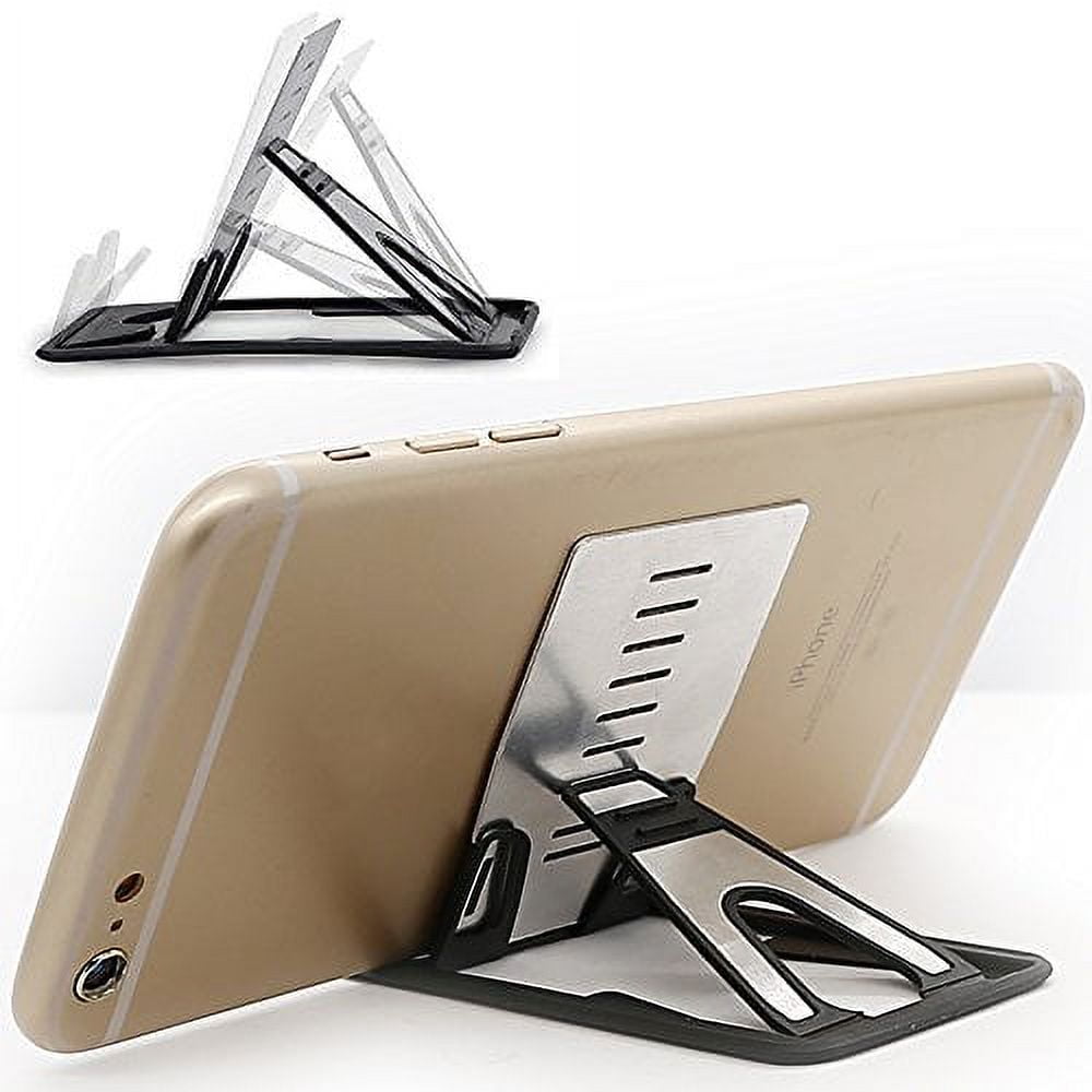 Cell Phone Stand for iPad iPhone Pro Max, Fully Foldable Kickstand  Multi-Angle Adjustable Aluminum Alloy Metal Portable Dock Cradle Thick Case