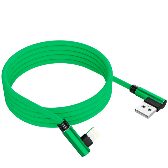 iPhone Lightning Charger, Ironten 1 Pack 6 Ft Green Apple MFi Certified Cable Nylon Braided Cable Fast Charging Cord Compatible with iPhone 14 13 12 11 Pro Max XR XS X 8 7 6 Plus SE iPad