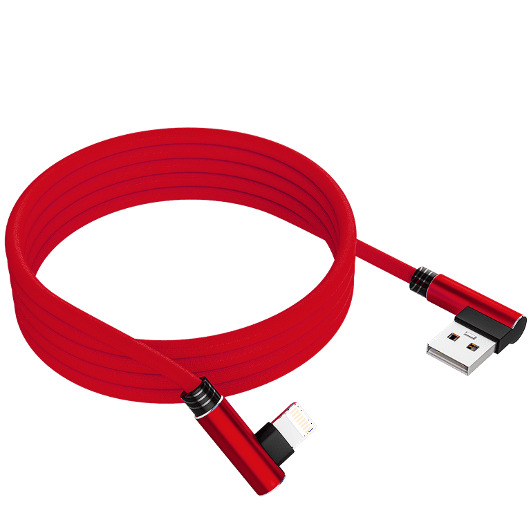 Cargador Cable USB Carga y Datos 20cm S02 para Apple iPhone XR Rojo