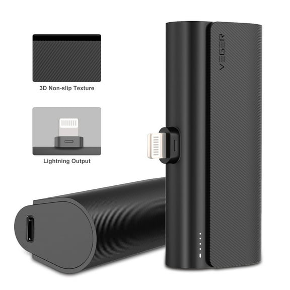 iPhone Power Bank VEGER Small Portable Power Bank 5000mAh  Fast Charging