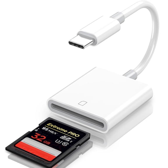 iPhone SD Card Reader USB C, Digital Camera Adapter iPhone 17, Trail Camera SD Card Reader USB C Memory Card Reader for iPhone 17/16/15/iPad/MacBook/iMac/Galaxy/Android