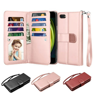 iPhone SE 2022/2020 Case - Folio Flip Wallet Phone Case - Casebus Zipper  Flip Folio Wallet Phone Case, Premium Leather Cover with Card Slots Cash  Pocket Magnetic Closure and Kickstand - SONORA - Casebus
