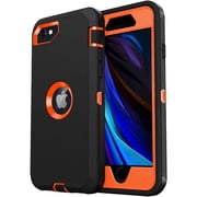 iPhone SE 2022/2020 Case Built-in Screen Protector Shockproof Dust/Drop Proof 3 in 1 Full Body Rugged Heavy Duty Durable Cover for Apple iPhone SE 3rd/2nd Gen 4