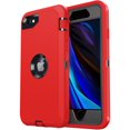thumbnail image 1 of iPhone SE 2022/2020 Case Built-in Screen Protector Shockproof Dust/Drop Proof 3 in 1 Full Body Rugged Heavy Duty Durable Cover for Apple iPhone SE 3rd/2nd Gen 4.7,Red, 1 of 7