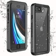 thumbnail image 1 of iPhone SE 2022/2020 Waterproof Case, iPhone SE 2nd Gen Case Waterproof, Allytech IP68 Waterproof Build-in Screen Protector Full Protection Case Cover for Apple iPhone SE 3/iPhone 8/7 - Black, 1 of 6