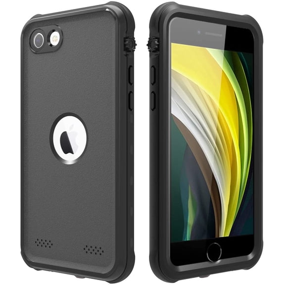 iPhone SE 2022 2020 Waterproof Case, iPhone SE 3rd 2nd Gen Case Waterproof,  IP68 Waterproof Build-in Screen Protector Full Protection Case Cover for Apple iPhone SE 2022/2020, Black