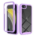 thumbnail image 1 of iPhone SE 2022 Case with Built in Screen Protector,Dteck Full-Body Shockproof Rubber Hybrid Protection Crystal Clear PC Back Protective Phone Case Cover for iPhone 7/8/SE 2020,Purple, 1 of 3