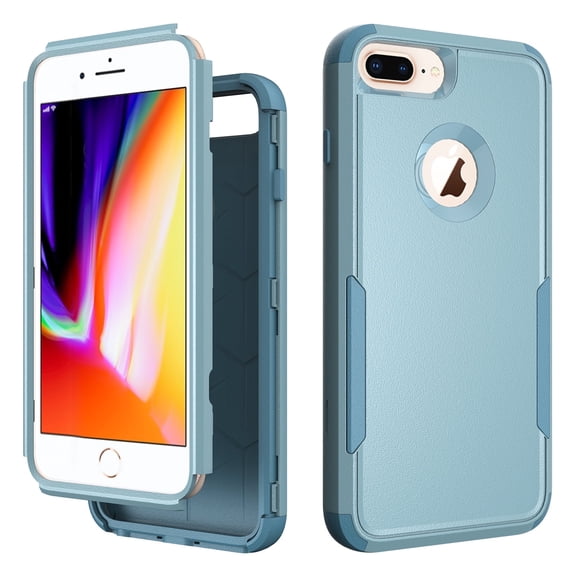 iPhone SE 2022 Case, iPhone SE 2020 Case, iPhone 8/7 Case, Rugged Hybrid TPU PC Military Grade Protection Shockproof Back Cover Case for Apple iPhone SE 2nd/3rd Gen/ iPhone 8/7 - Skyblue