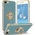 thumbnail image 1 of iPhone SE 2022 Case, iPhone SE 2020 Case, iPhone 8 Case, iPhone 7 Case with 360° Rotatable Ring Holder Slim Soft Shockproof Protective Phone Cover for iPhone SE 3rd/2nd Gen/8/7 4.7", Grey, 1 of 17