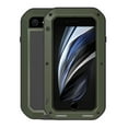 thumbnail image 1 of For iPhone SE 2022 / SE 2020 / iPhone 8 / iPhone 7 Heavy Duty Durable Metal Full Body Protective Case Built-in Screen Protection Shockproof Dustproof Rugged Military Grade Defender Cover, Black, 1 of 3