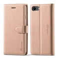 thumbnail image 1 of iPhone SE (2022) Wallet Case,Dteck Magnetic Leather Card Holder Wallet Kickstand iPhone 7/iPhone 8/iPhone SE 2020 4.7-inch Shockproof Rubber Hybrid Cover For iPhone 7/8/SE 2020/SE 2022,Rosegold, 1 of 8