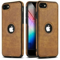 For iPhone SE 2nd Generation (2020) and iPhone SE 3rd Gen (2022) Case Luxury Leather Business Vintage Slim Non-Slip Soft Grip Shockproof Protective Cover