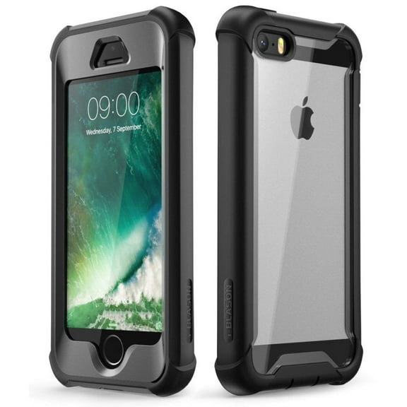 iPhone SE Case, iPhone 5S/5 case, i-Blason [Ares] Full-body Rugged Clear Bumper Case with Built-in Screen Protector for Apple iPhone SE 2016 Release (Compatible with iPhone 5S/5)