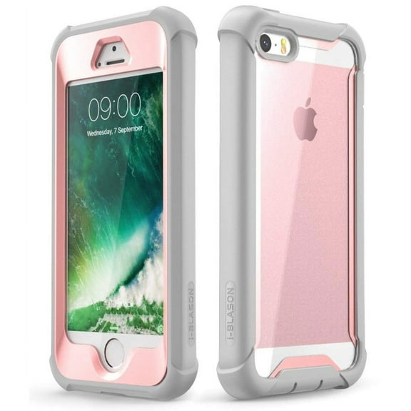 iPhone SE Case, iPhone 5S/5 case, i-Blason [Ares] Full-body Rugged Clear Bumper Case with Built-in Screen Protector for Apple iPhone SE 2016 Release (Compatible with iPhone 5S/5)