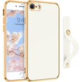 thumbnail image 1 of iPhone SE Case,iPhone SE Phone Case,iPhone 7/8 Case,Slim Soft TPU with Adjustable Wristband Kickstand Scratch Resistant Shockproof Protective Cover for Apple iPhone SE 2/3 4.7", White Goden, 1 of 18